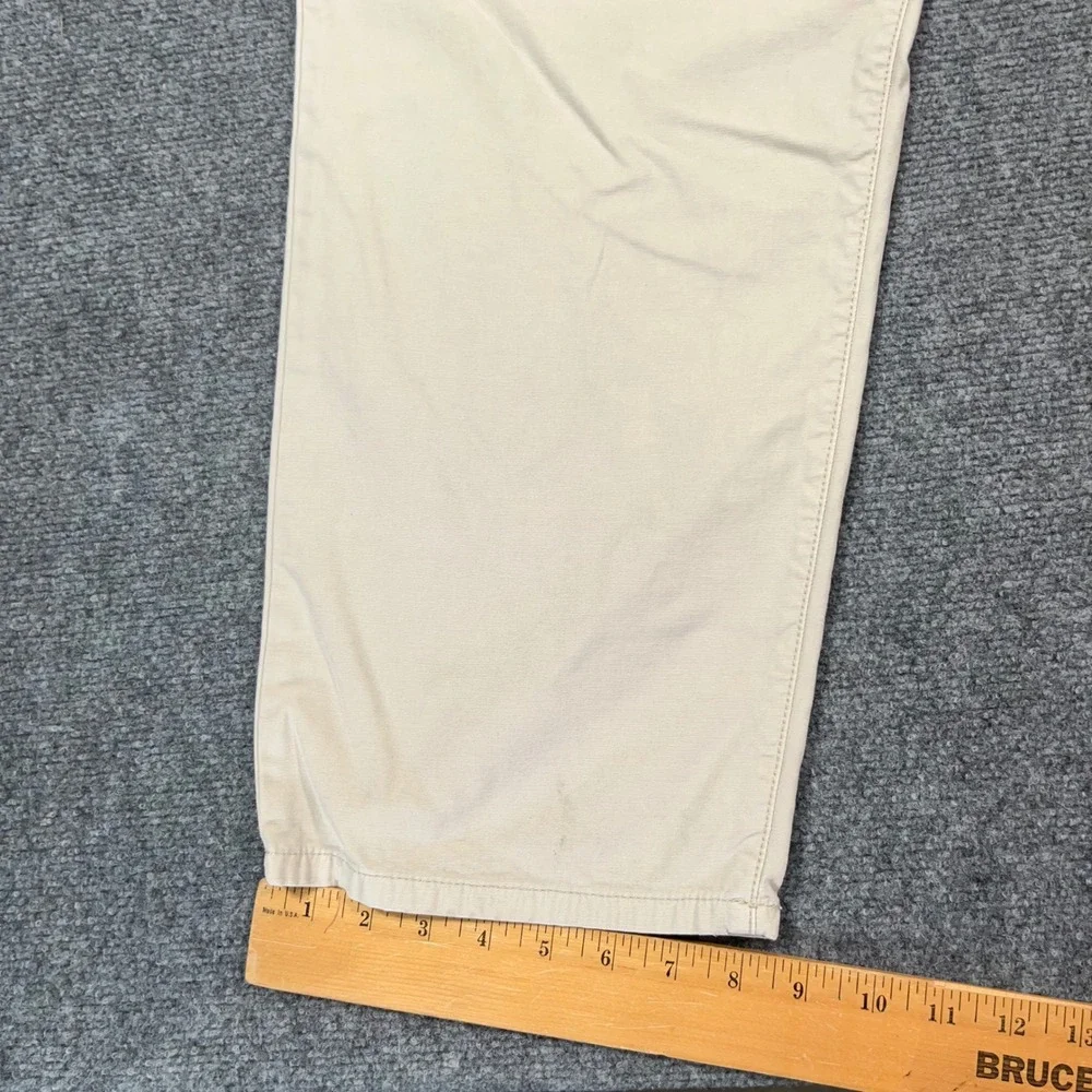 VTG Lucky Brand Dungarees Pants Mens 36x32 Baggy Made in USA Beige Utility Gorp
